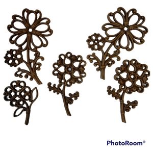 Vintage Homco Wall Decor Flowers 1978 Wicker